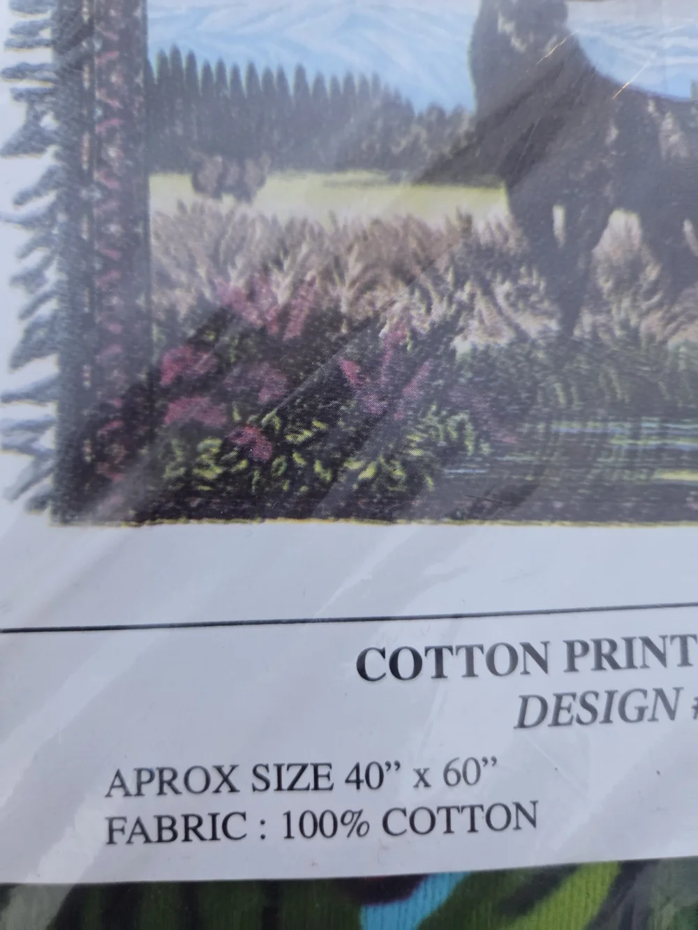 Cotton Tapestry Throw - Multicolor Elk Design